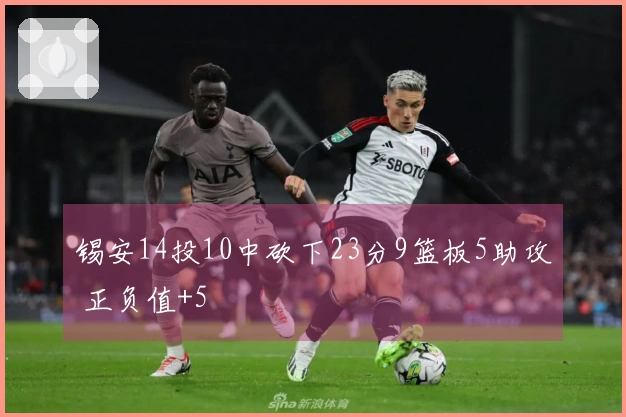 锡安14投10中砍下23分9篮板5助攻 正负值+5